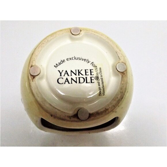 Yankee Candle one piece wax warmer "Aglio de Toscana"  beige speckled - Picture 6 of 8